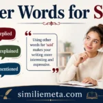 Other Words for Said